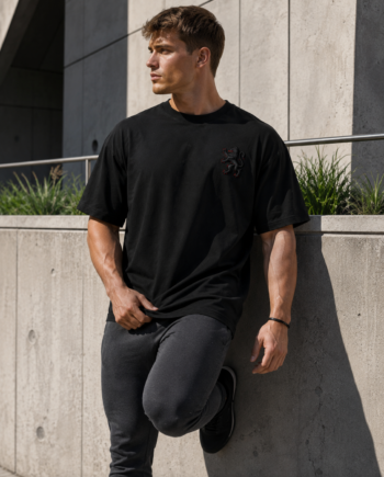 OVERSIZED TEE — BLACK