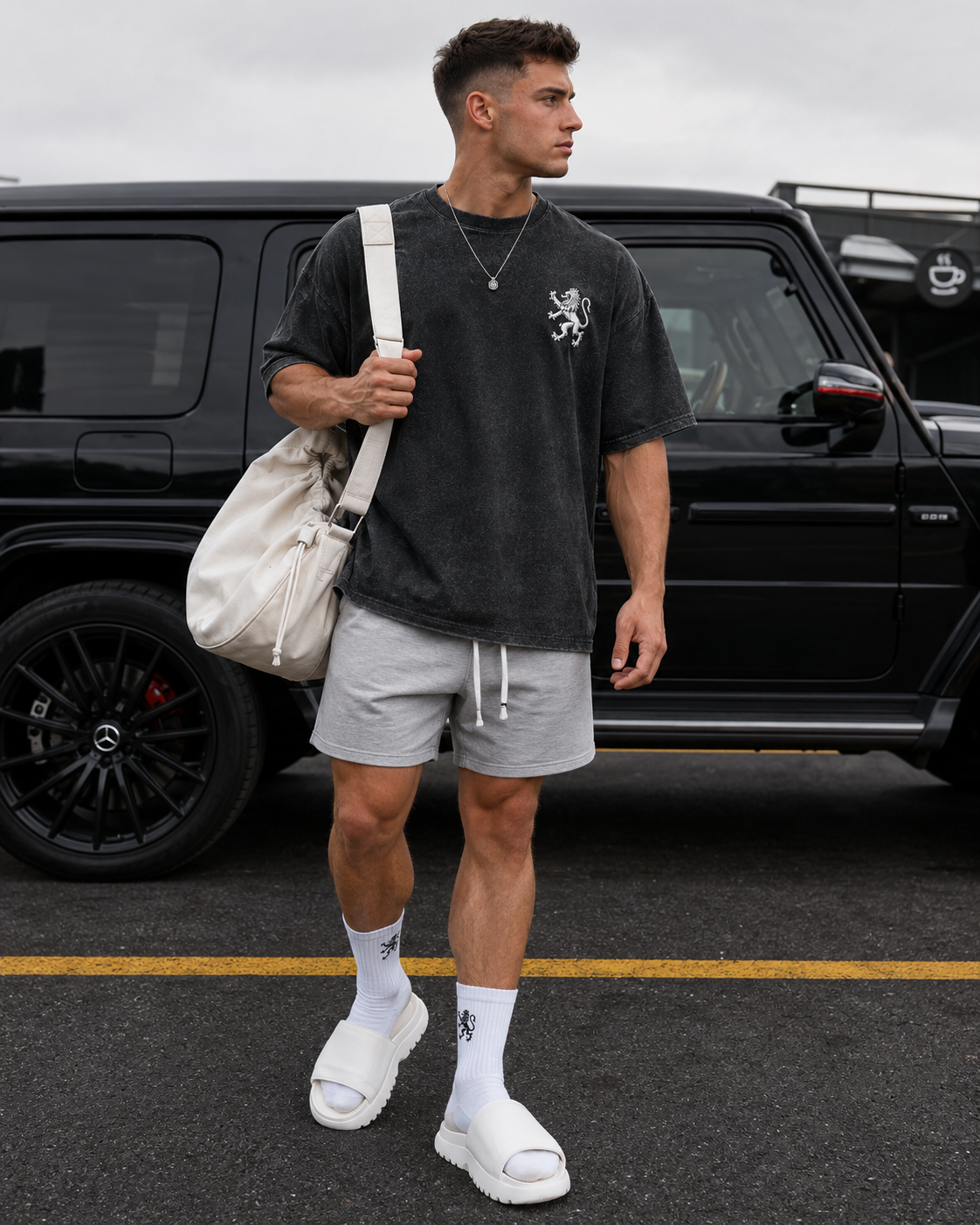 OVERSIZED TEE — WASHED BLACK