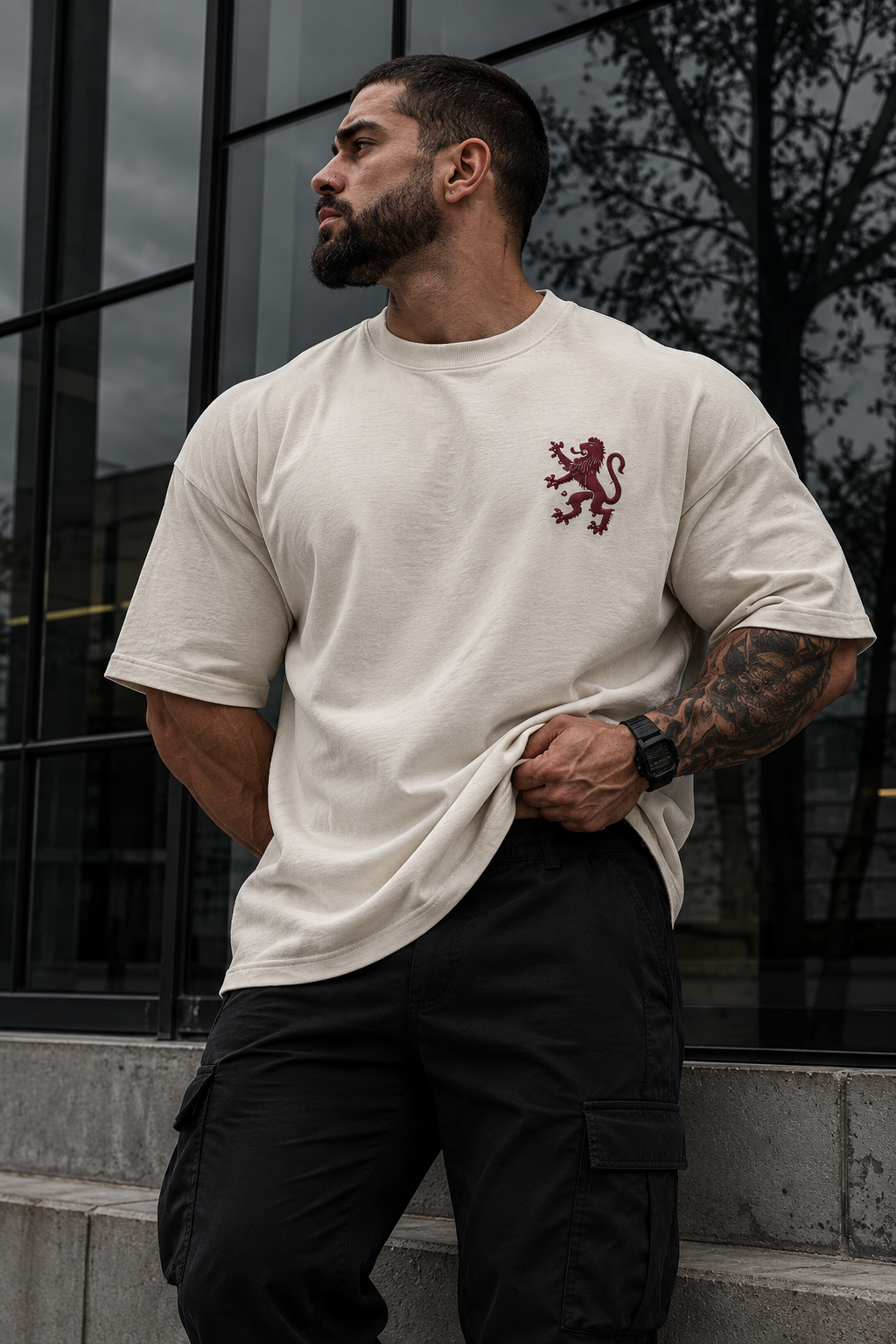 OVERSIZED TEE — WHITE