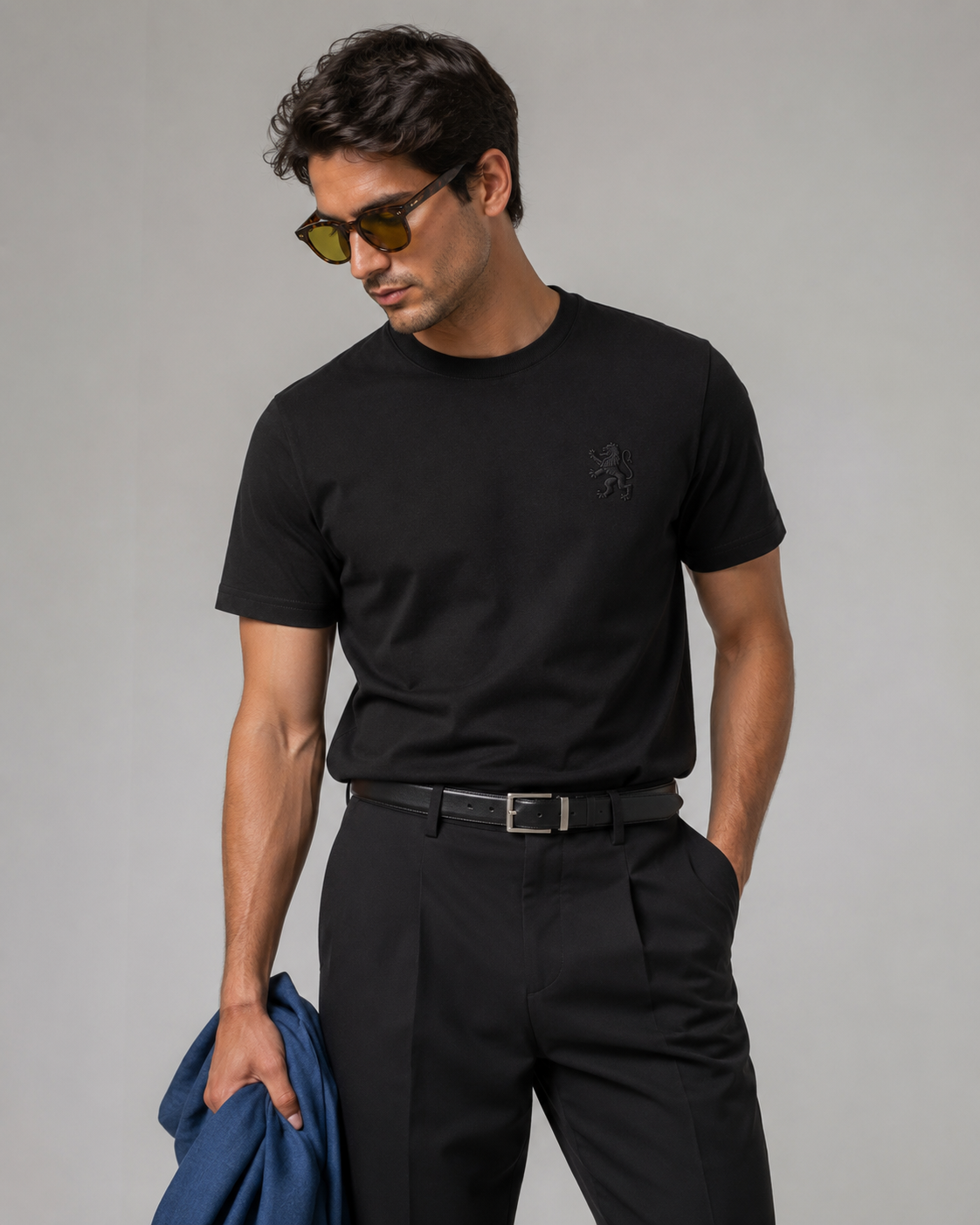 SLIM TEE — BLACK