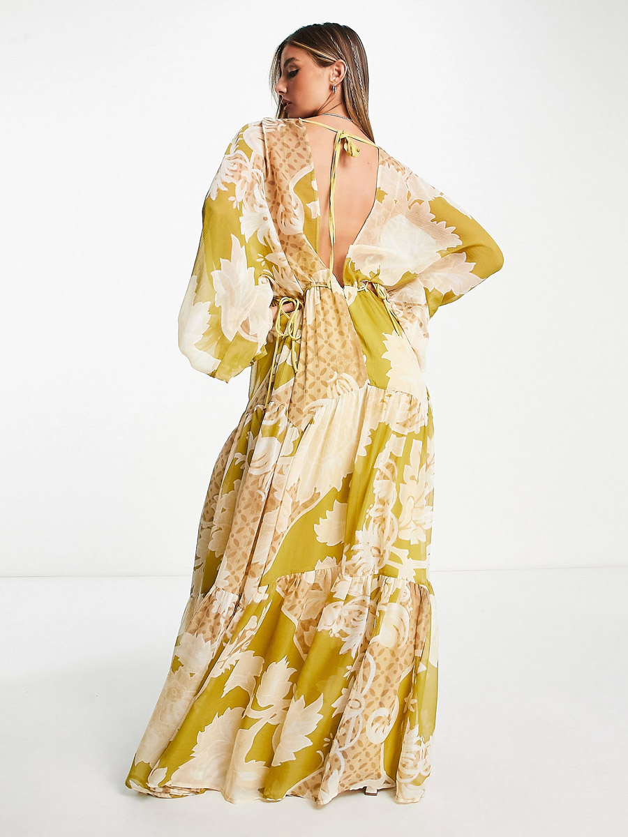 Long Yellow Party Dress